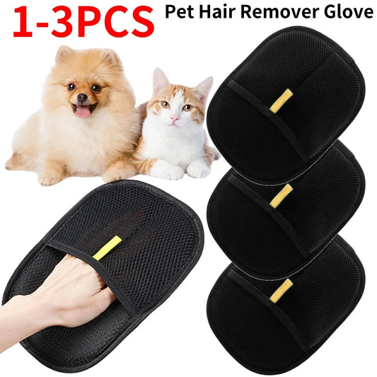 Pet hair remover glove